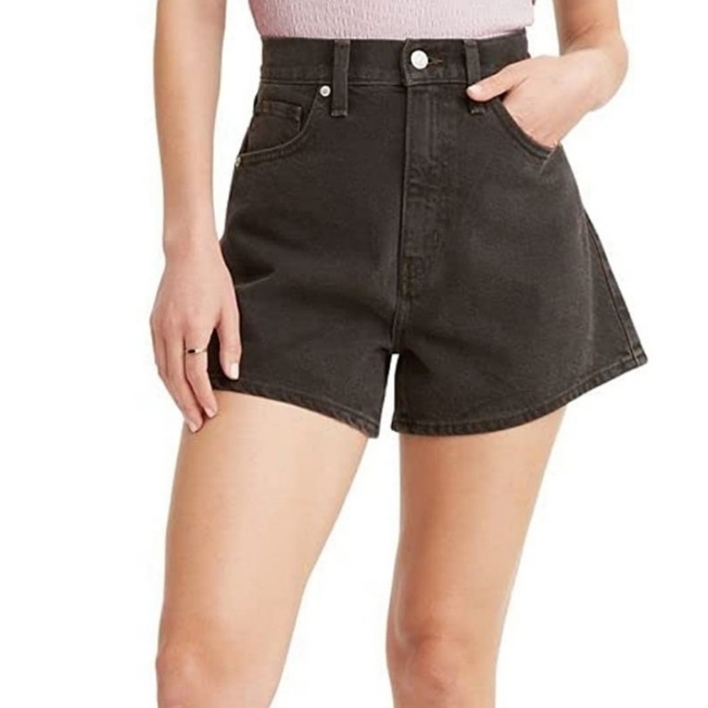 Levis high waisted mom shorts black size 31